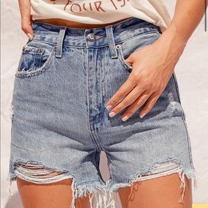 PISTOLA Maeve Light Wash Super High Rise Denim Shorts